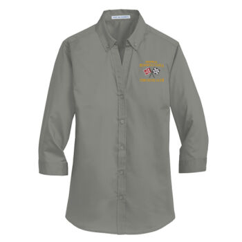 Port Authority Ladies 3/4 Sleeve SuperPro Twill Shirt Thumbnail