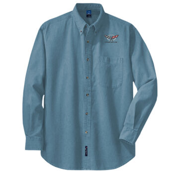 Port & Company Long Sleeve Value Denim Shirt Thumbnail